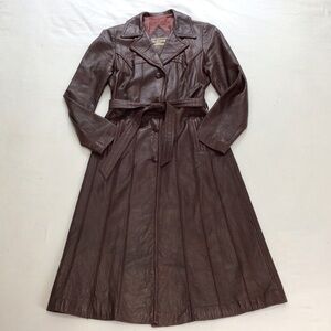 70’s Leather Trench Coat